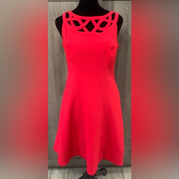 White House Black Market Dresses & Skirts - White House Black Market Bright Red Princess Rockabilly Dress Women's Size 0